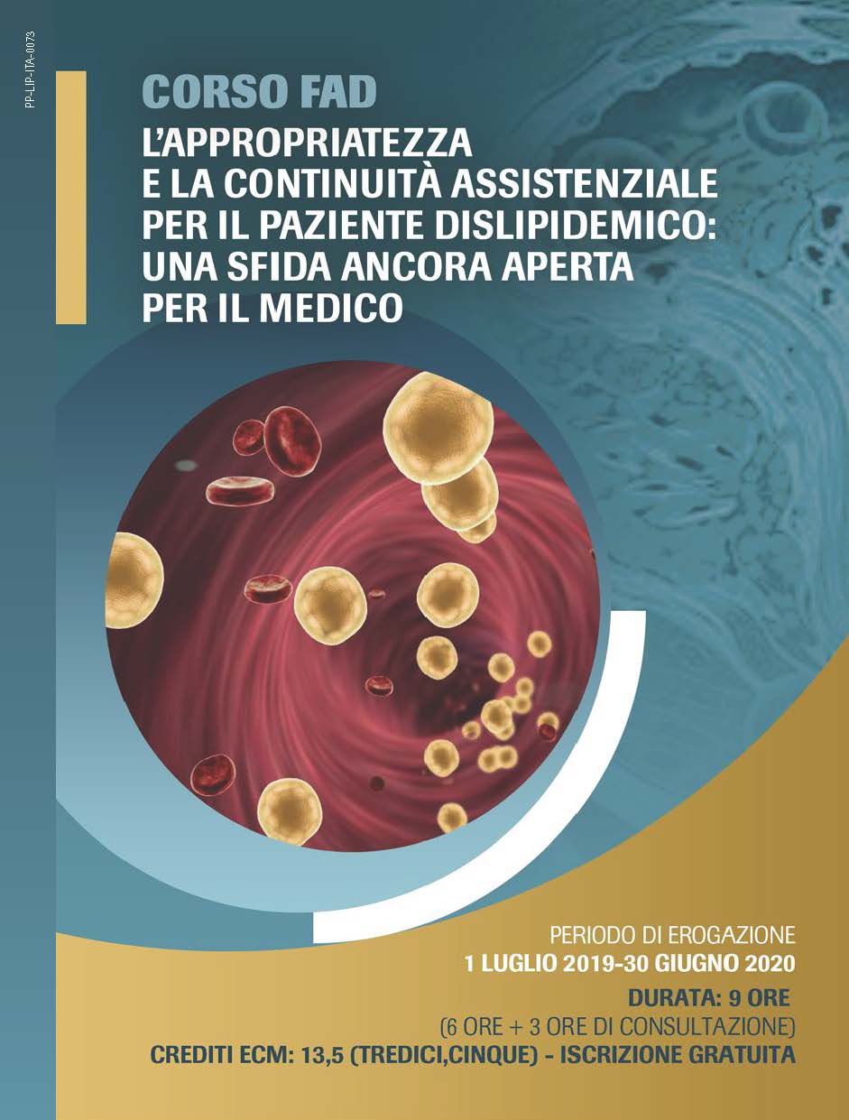 Corso FAD: L’Appropriatezza E La Continuità Assistenziale Per Il Paziente Dislipidemico
