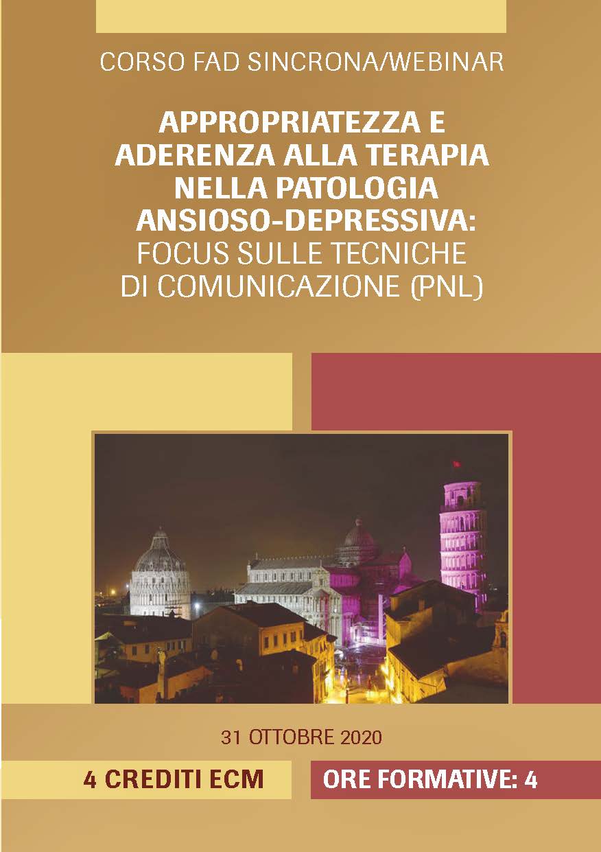 Appropriatezza e aderenza alla terapia nella patologia ansioso-depressiva: Focus sulle tecniche di comunicazione (PNL)