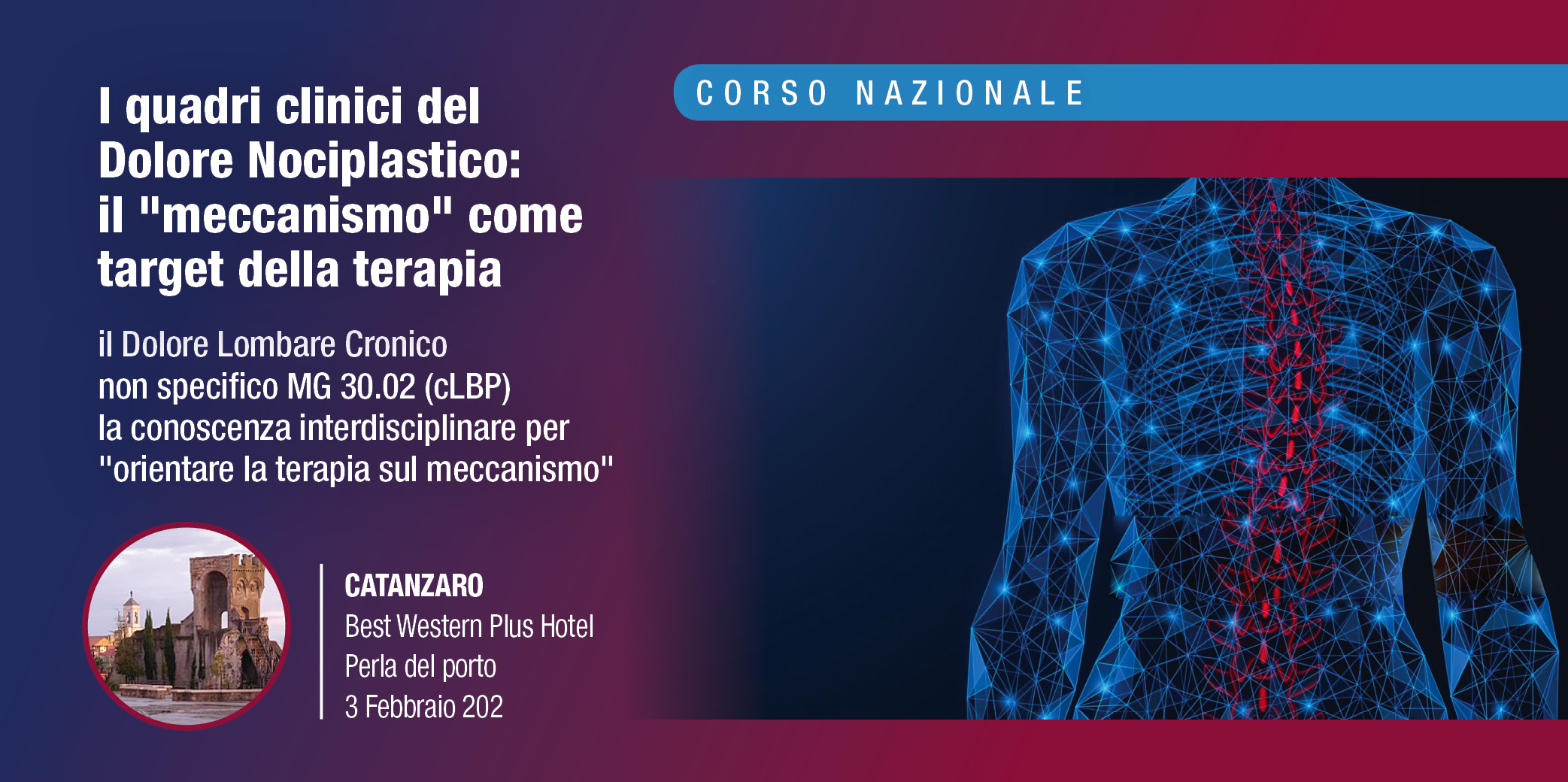 I quadri clinici del Dolore Nociplastico: il “meccanismo” come target della terapia – Catanzaro, 3 Febbraio 2024