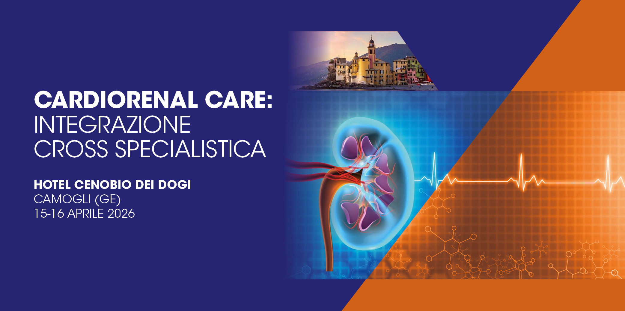 Camogli (GE), 15-16 Aprile 2026: Corso teorico-pratico ““CARDIORENAL CARE: INTEGRAZIONE CROSS SPECIALISTICA”