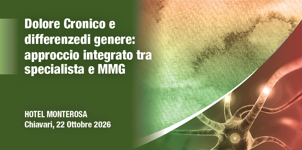 Chiavari (GE), 22 Ottobre 2026 Corso RES “DOLORE CRONICO E DIFFERENZE DI GENERE: APPROCCIO INTEGRATO TRA SPECIALISTA E MMG”